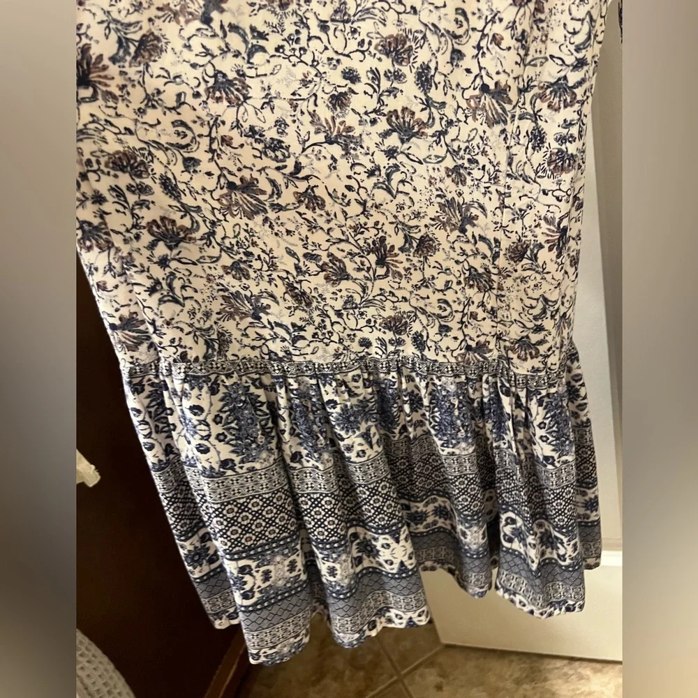 Mustard Seed-Floral Wide-Leg Flowy Pants-Size M - Picture 2 of 11